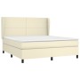 Cama box spring con colchón cuero sintético crema 160x200 cm de , Camas y somieres - Ref: Foro24-3128921, Precio: 603,69 €, D...