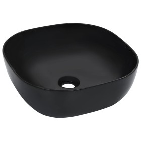 Lavabo 42,5x42,5x14,5 cm cerámica negro de vidaXL, Lavabos - Ref: Foro24-143918, Precio: 68,72 €, Descuento: %