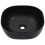 Lavabo 42,5x42,5x14,5 cm cerámica negro de vidaXL, Lavabos - Ref: Foro24-143918, Precio: 68,66 €, Descuento: %