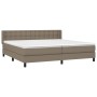 Cama box spring con colchón tela gris taupe 200x200 cm de , Camas y somieres - Ref: Foro24-3130061, Precio: 651,55 €, Descuen...