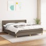 Cama box spring con colchón tela gris taupe 200x200 cm de , Camas y somieres - Ref: Foro24-3130461, Precio: 625,52 €, Descuen...