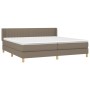 Cama box spring con colchón tela gris taupe 200x200 cm de , Camas y somieres - Ref: Foro24-3130461, Precio: 625,52 €, Descuen...