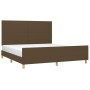 Bed frame with brown fabric headboard 180x200 cm by , Beds and slatted bases - Ref: Foro24-3124914, Price: 237,80 €, Discount: %