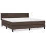 Cama box spring con colchón cuero sintético marrón 180x200 cm de , Camas y somieres - Ref: Foro24-3130676, Precio: 553,84 €, ...