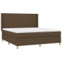 Cama box spring con colchón tela marrón oscuro 180x200 cm de , Camas y somieres - Ref: Foro24-3131852, Precio: 614,68 €, Desc...