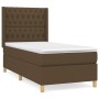 Box spring bed with dark brown fabric mattress 90x200 cm by , Beds and slatted bases - Ref: Foro24-3132204, Price: 403,37 €, ...