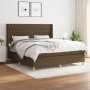 Box spring bed with dark brown fabric mattress 180x200 cm by , Beds and slatted bases - Ref: Foro24-3132252, Price: 666,81 €,...