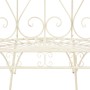 Banco de jardín metal blanco envejecido 95 cm de vidaXL, Bancos de jardín - Ref: Foro24-45432, Precio: 202,17 €, Descuento: %