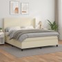 Cama box spring con colchón cuero sintético crema 180x200 cm de , Camas y somieres - Ref: Foro24-3132395, Precio: 651,95 €, D...