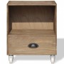 Mesita de noche marrón madera maciza de vidaXL, Mesitas de noche - Ref: Foro24-243161, Precio: 74,14 €, Descuento: %