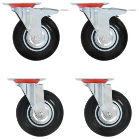 Swivel wheels 4 units 125 mm by vidaXL, Material handling - Ref: Foro24-143458, Price: 31,39 €, Discount: %