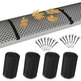 Gutter mesh with clips 4 units HDPE 1.08 ㎡ by vidaXL, Gutter accessories - Ref: Foro24-143895, Price: 24,76 €, Discount: %