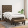 Cama box spring con colchón tela marrón oscuro 80x200 cm de , Camas y somieres - Ref: Foro24-3136792, Precio: 364,11 €, Descu...