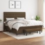 Cama box spring con colchón tela marrón oscuro 180x200 cm de , Camas y somieres - Ref: Foro24-3136856, Precio: 688,93 €, Desc...