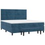 Box spring bed with dark blue velvet mattress 160x200 cm by , Beds and slatted bases - Ref: Foro24-3137915, Price: 608,38 €, ...