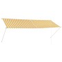 Toldo retráctil 350x150 cm amarillo y blanco de vidaXL, Toldos - Ref: Foro24-143756, Precio: 61,99 €, Descuento: %