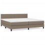 Cama box spring con colchón tela gris taupe 200x200 cm de , Camas y somieres - Ref: Foro24-3139925, Precio: 635,50 €, Descuen...