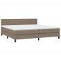 Cama box spring con colchón tela gris taupe 200x200 cm de , Camas y somieres - Ref: Foro24-3139925, Precio: 635,50 €, Descuen...