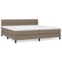 Cama box spring con colchón tela gris taupe 200x200 cm de , Camas y somieres - Ref: Foro24-3140325, Precio: 653,63 €, Descuen...