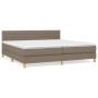 Box spring bed with taupe gray fabric mattress 200x200 cm by , Beds and slatted bases - Ref: Foro24-3140725, Price: 582,18 €,...