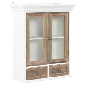 Solid white wood wall cabinet 49x22x59 cm by vidaXL, Kitchen cabinets - Ref: Foro24-280073, Price: 107,41 €, Discount: %