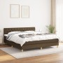 Cama box spring con colchón tela marrón oscuro 160x200 cm de , Camas y somieres - Ref: Foro24-3140868, Precio: 500,25 €, Desc...