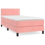 Box spring bed with pink velvet mattress 90x190 cm by , Beds and slatted bases - Ref: Foro24-3141160, Price: 302,84 €, Discou...