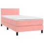 Cama box spring con colchón terciopelo rosa 90x190 cm de , Camas y somieres - Ref: Foro24-3141160, Precio: 302,84 €, Descuent...