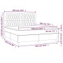 Cama box spring con colchón tela marrón oscuro 180x200 cm de , Camas y somieres - Ref: Foro24-3142596, Precio: 645,49 €, Desc...