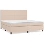 Cama box spring con colchón cuero sintético capuchino 200x200cm de , Camas y somieres - Ref: Foro24-3142748, Precio: 744,65 €...