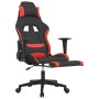 Gaming-Stuhl mit Fußstütze aus schwarzem und rotem Stoff von , Gaming-Stühle - Ref: Foro24-3143751, Preis: 144,99 €, Rabatt: %