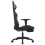 Gaming chair with footrest in black fabric and taupe gray. by , Gaming chairs - Ref: Foro24-3143745, Price: 138,64 €, Discoun...