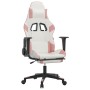 Gaming chair with white and pink synthetic leather footrest. by , Gaming chairs - Ref: Foro24-3143772, Price: 146,29 €, Disco...