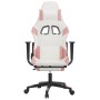 Gaming chair with white and pink synthetic leather footrest. by , Gaming chairs - Ref: Foro24-3143772, Price: 146,29 €, Disco...