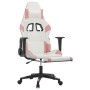 Gaming chair with white and pink synthetic leather footrest. by , Gaming chairs - Ref: Foro24-3143772, Price: 146,29 €, Disco...