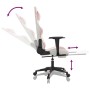 Silla gaming con reposapiés cuero sintético blanco y rosa de , Sillones para videojuegos - Ref: Foro24-3143772, Precio: 146,2...