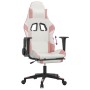 Gaming chair with white and pink synthetic leather footrest. by , Gaming chairs - Ref: Foro24-3143772, Price: 146,29 €, Disco...