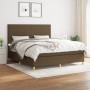 Cama box spring con colchón tela marrón oscuro 180x200 cm de , Camas y somieres - Ref: Foro24-3142196, Precio: 608,80 €, Desc...