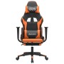 Gaming chair with footrest in black and orange synthetic leather by , Gaming chairs - Ref: Foro24-3143705, Price: 144,16 €, D...