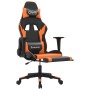 Gaming chair with footrest in black and orange synthetic leather by , Gaming chairs - Ref: Foro24-3143705, Price: 144,16 €, D...