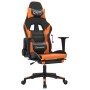 Gaming chair with footrest in black and orange synthetic leather by , Gaming chairs - Ref: Foro24-3143705, Price: 144,16 €, D...