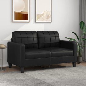 2-Sitzer-Sofa aus schwarzem Kunstleder 140 cm von , Sofas - Ref: Foro24-348649, Preis: 273,62 €, Rabatt: %