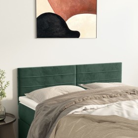 Headboards 2 units dark green velvet 72x5x78/88 cm by , Headboards and footboards - Ref: Foro24-346155, Price: 60,99 €, Disco...