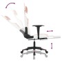 Silla gaming masaje y reposapiés cuero sintético blanco y rosa de , Sillones para videojuegos - Ref: Foro24-345466, Precio: 1...