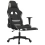 Silla gaming de masaje con reposapiés tela negro y gris claro de , Sillones para videojuegos - Ref: Foro24-345502, Precio: 14...