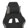 Silla gaming de masaje con reposapiés tela negro y gris claro de , Sillones para videojuegos - Ref: Foro24-345502, Precio: 14...