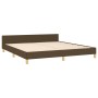 Estructura de cama con cabecero de tela marrón 160x200 cm de , Camas y somieres - Ref: Foro24-3125311, Precio: 256,67 €, Desc...