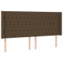 Headboard with dark brown fabric ears 183x16x118/128 cm by , Headboards and footboards - Ref: Foro24-3119933, Price: 166,30 €...