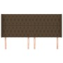 Headboard with dark brown fabric ears 183x16x118/128 cm by , Headboards and footboards - Ref: Foro24-3119933, Price: 166,30 €...