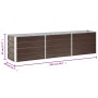 Galvanized steel garden bed in brown, 240x40x45 cm. by , Pots and planters - Ref: Foro24-47046, Price: 55,56 €, Discount: %